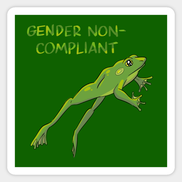 Gender Non-Compliant Frog Sticker by sophielabelle